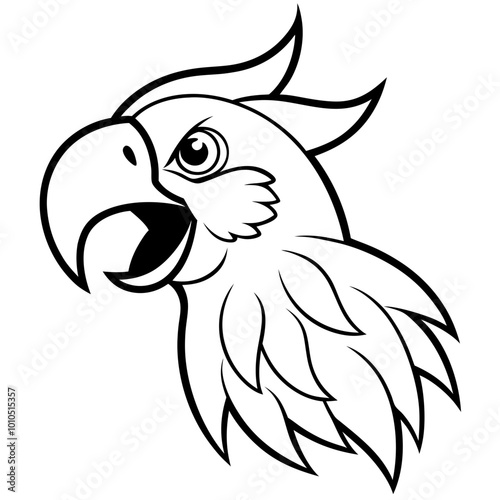Irate Macaw Vector Illustration Squawking in a Burst of Vibrant Colors and Energy
