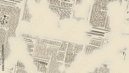 Vintage old newspaper background featuring faded text and worn paper texture, perfect for retro designs and historic themes.