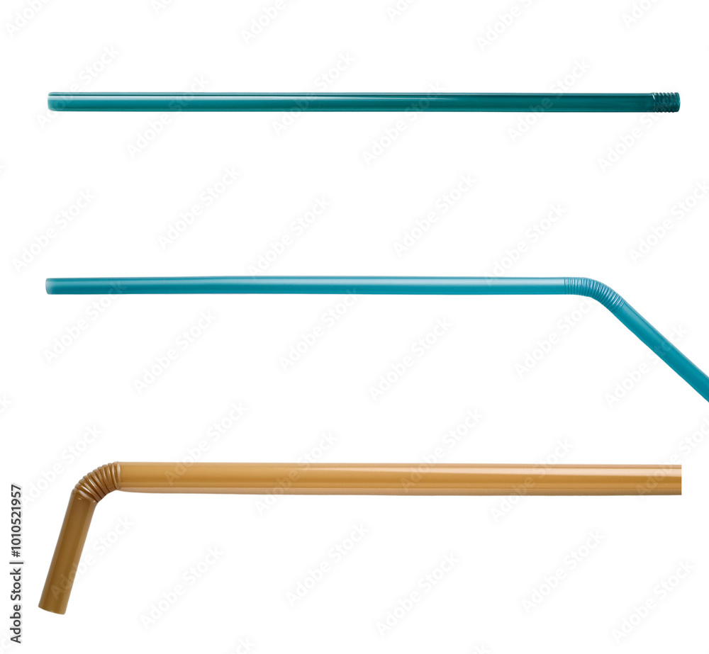 Collection of colorful drinking straws on a white isolated background. Collection of colorful drinking straws on a white isolated background.