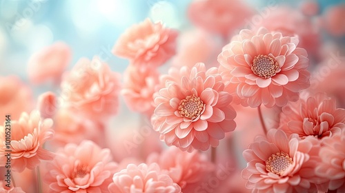 Beautiful flower background with soft pastels and intricate petals, capturing the elegance of blooming flowers