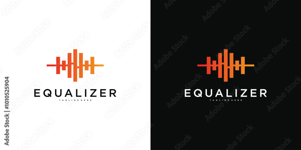 Equalizer logo design. Sound wave or radio wave. Premium Vector Equalizer logo design. Sound wave or radio wave. Premium Vector
