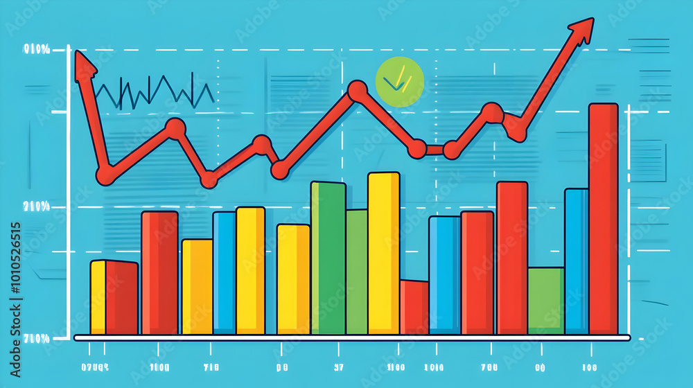 Analyze Growth Trends with Colorful Bar Charts and Line Graphs Analyze Growth Trends with Colorful Bar Charts and Line Graphs