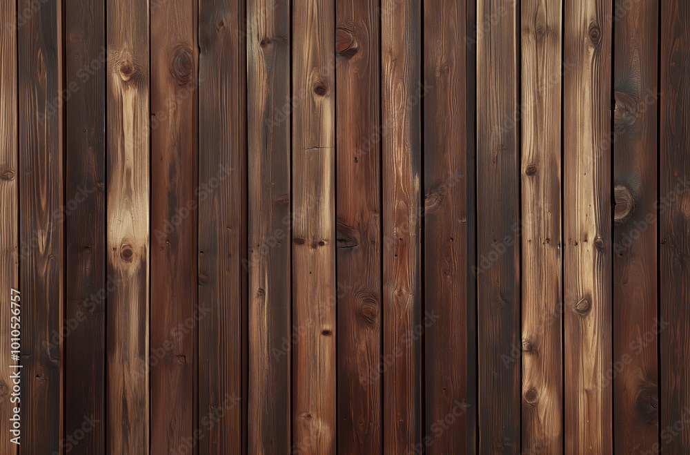 Fototapeta premium Richly textured dark wood planks with natural grain, ideal for vintage backgrounds