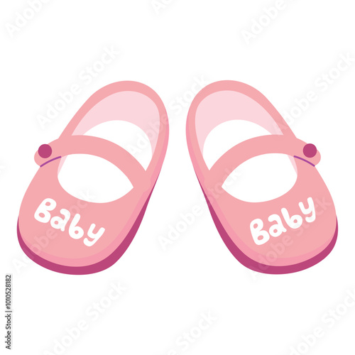 Baby shoes icon clipart avatar logotype isolated illustration