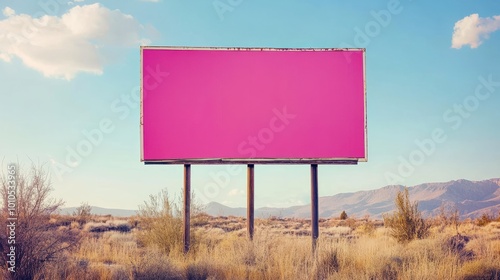 Advertising board, bold color palette, striking contrast catches the eye and holds attention in a sea of distractions