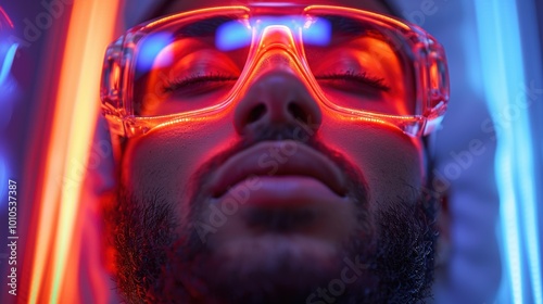 Skin cancer detection, holographic dermatoscopy, high-tech dermatology clinic, advanced medical diagnostics