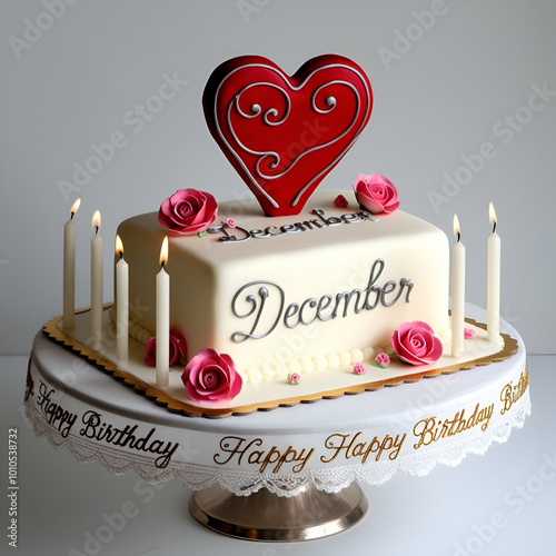 december birthday cake