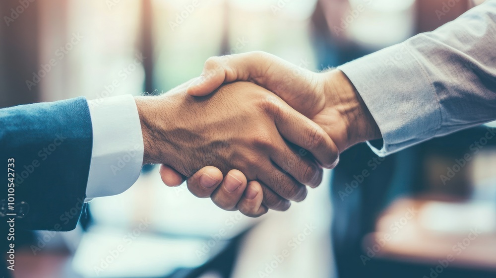 Close-up of Two Businessmen Shaking Hands Close-up of Two Businessmen Shaking Hands