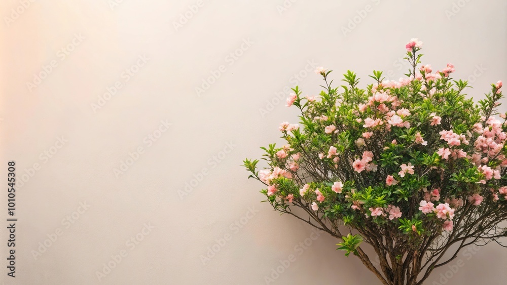 Flowering bush with minimalistic design Flowering bush with minimalistic design