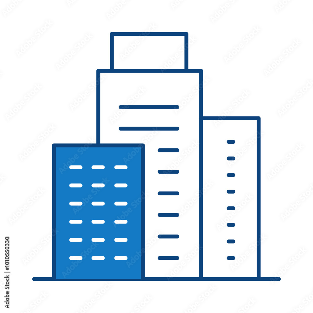 Buildings Blue Editable Stroke Icons. Real Estate, House, Home, Apartment, Cityscape Architecture Buildings Icons Vector Illustration Buildings Blue Editable Stroke Icons. Real Estate, House, Home, Apartment, Cityscape Architecture Buildings Icons Vector Illustration