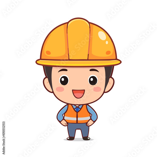 Architect Cute Worker Work Job Profession Professional Occupation Cartoon Character
