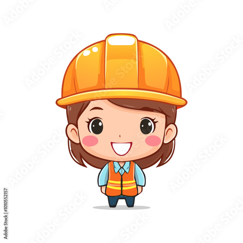 Architect Cute Worker Work Job Profession Professional Occupation Cartoon Character
