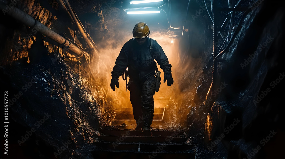 A Miner Walks Through A Dark Tunnel, Towards The Light A Miner Walks Through A Dark Tunnel, Towards The Light