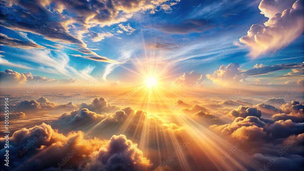Forced perspective abstract background of heavenly splendor