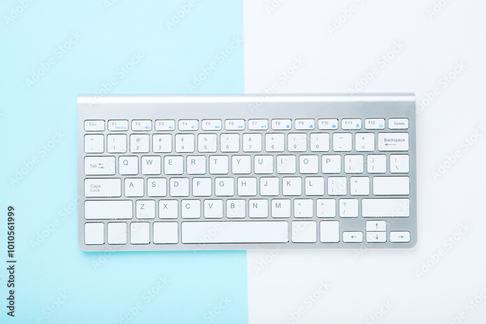Computer keyboard on colorful background Computer keyboard on colorful background