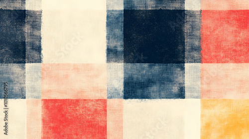 Abstract Checkerboard Pattern with Vintage Colors