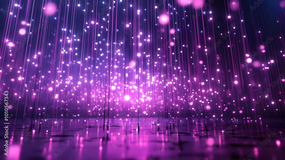 Purple Abstract Background with Glowing Lines and Bokeh Purple Abstract Background with Glowing Lines and Bokeh