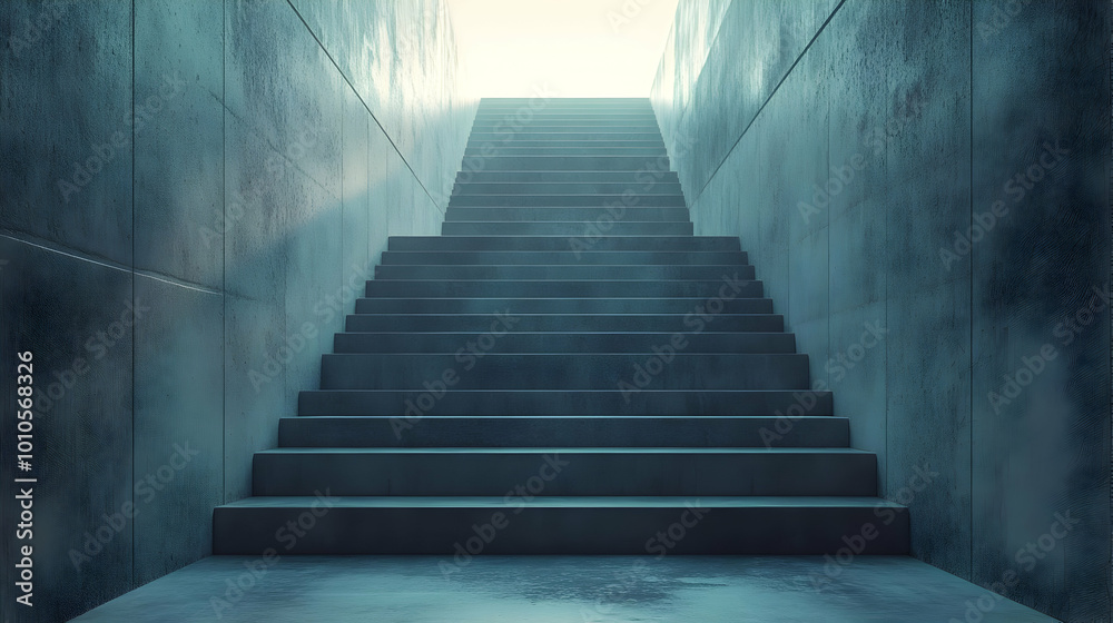Concrete Stairway to Light 3D Illustration Concrete Stairway to Light 3D Illustration