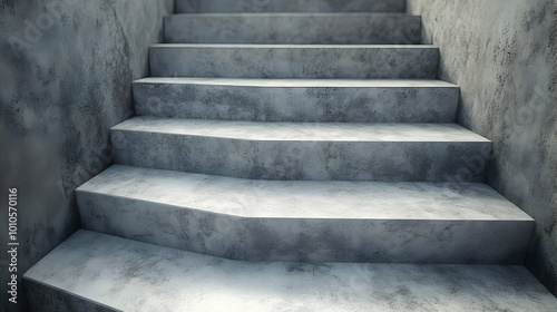 Concrete Stairs 3D Render