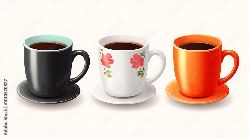 Tasses vectorielles 4 Tasses vectorielles 4