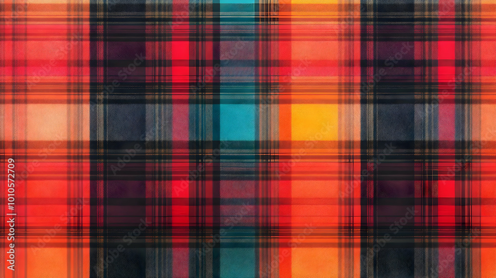 Colorful Plaid Fabric Texture Background Colorful Plaid Fabric Texture Background