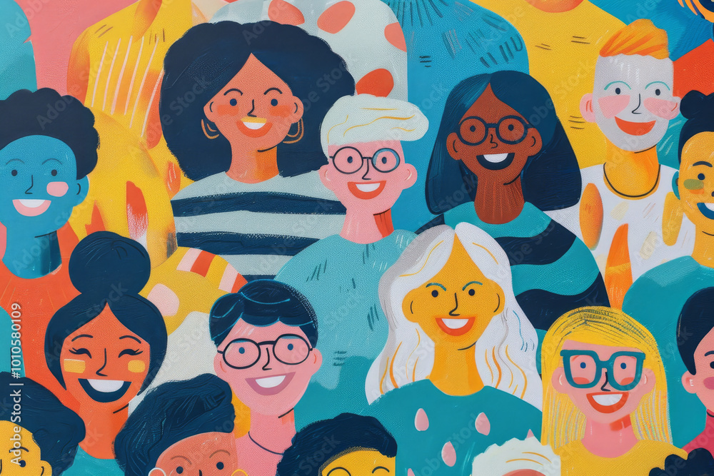 A group of people are smiling and wearing glasses A group of people are smiling and wearing glasses