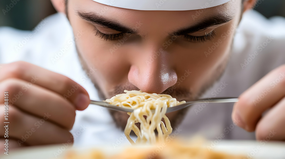 Chef Tasting Pasta Chef Tasting Pasta