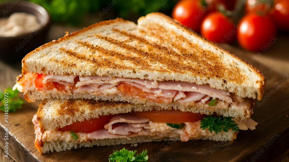 Grilled Ham and Tomato Sandwich Grilled Ham and Tomato Sandwich