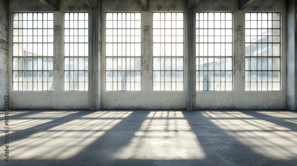 Abandoned Warehouse With Large Windows Abandoned Warehouse With Large Windows