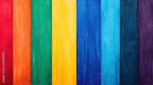 Colorful Wooden Stripes Background Rainbow Wood Texture