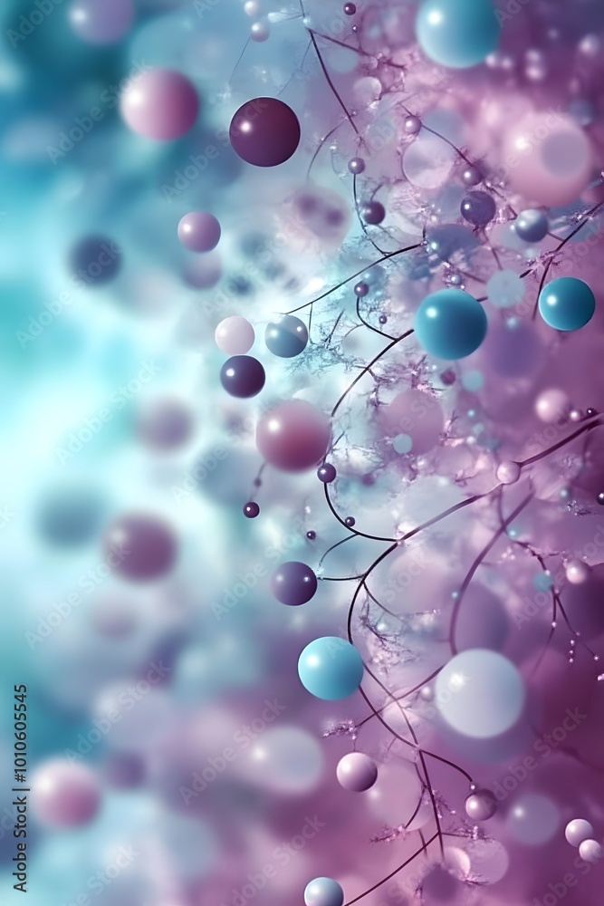 Abstract Purple and Blue Orb Background with Bokeh Effect Abstract Purple and Blue Orb Background with Bokeh Effect