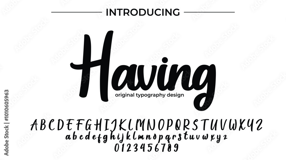 Having Font Stylish brush painted an uppercase vector letters, alphabet, typeface