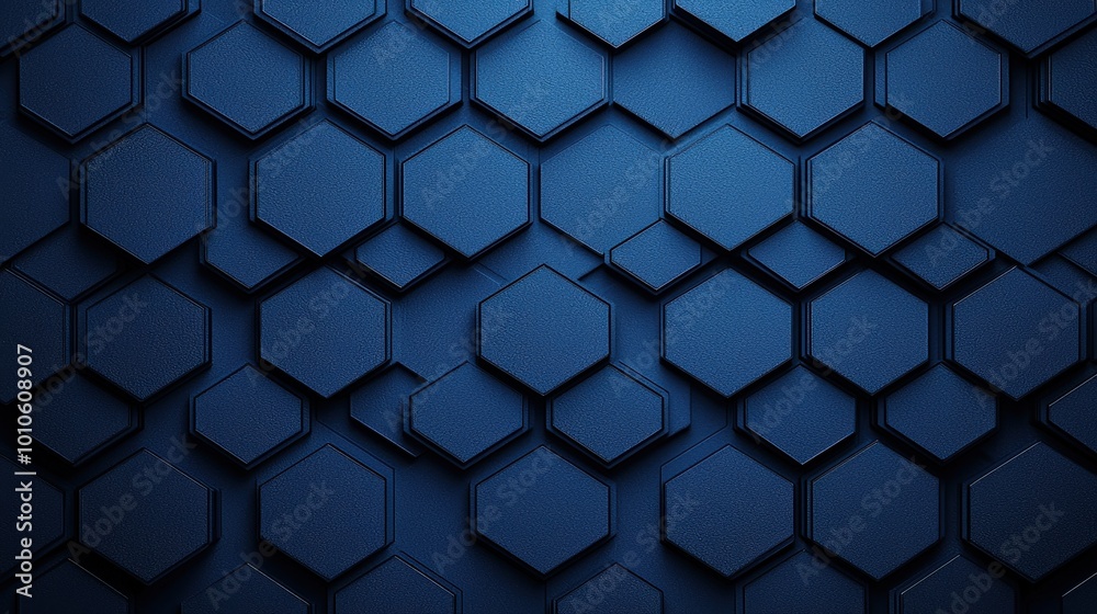Abstract Blue Hexagon Pattern Geometric Shapes Technology Background Abstract Blue Hexagon Pattern Geometric Shapes Technology Background