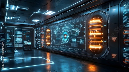 Futuristic Control Room Interior