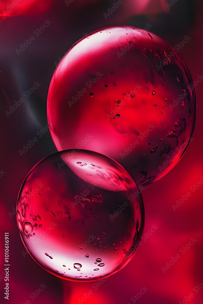Abstract Red Bubbles Macro Photography Abstract Red Bubbles Macro Photography
