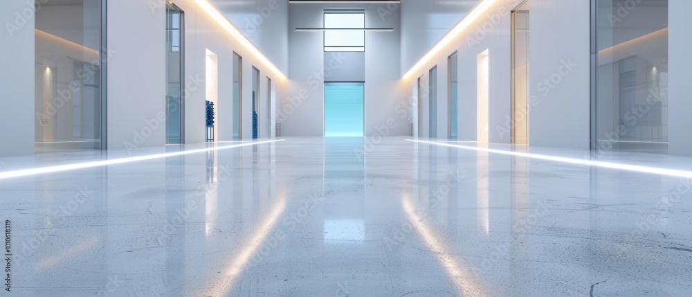 Obraz premium Modern High-Tech Production Facility Interior Design