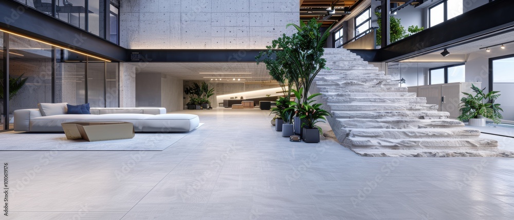 Obraz premium Modern Sophisticated Production Facility Interior Design