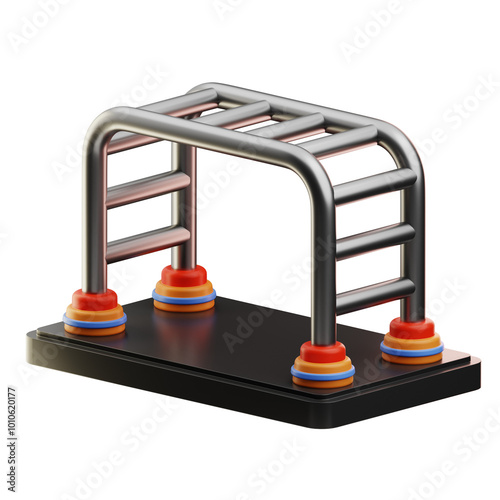 Monkey bars playground object illustration 3d 