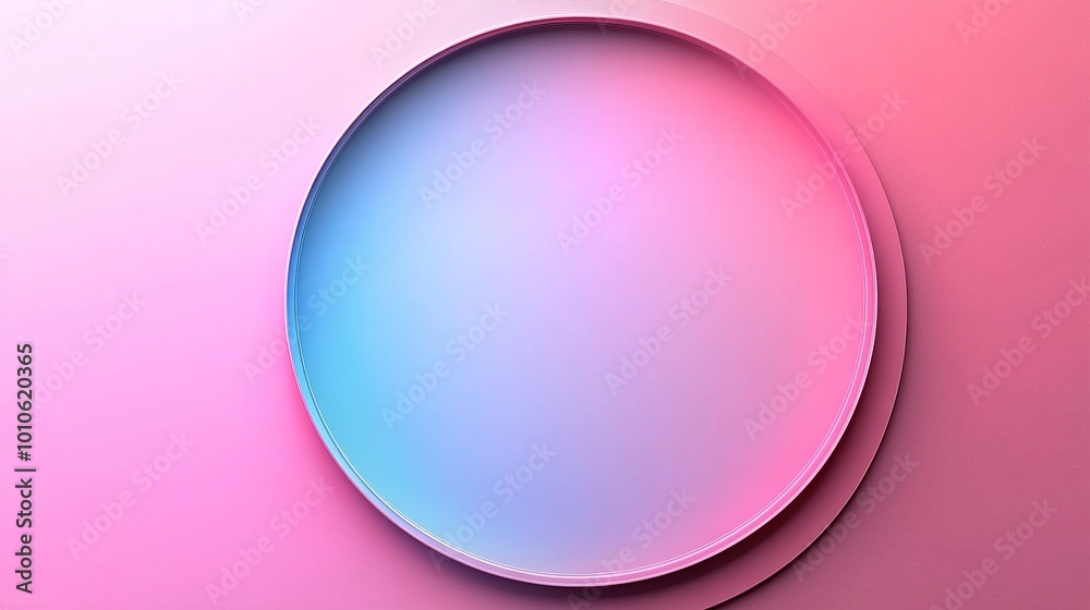 3D circular pink-blue gradient background with blank space 3D circular pink-blue gradient background with blank space
