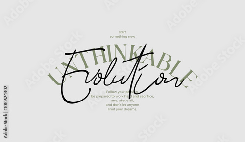 Unthinkable, abstract typography motivational quotes modern design slogan. Vector illustration graphics print t shirt, apparel, background, poster, banner, postcard or social media content.