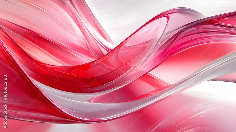 Fotografie Abstract Red and White Swirls