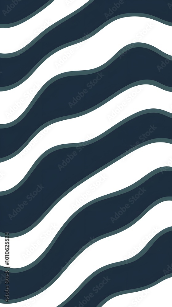 Obraz premium Abstract Blue and White Wavy Pattern Background