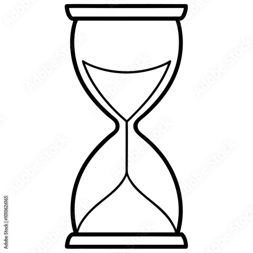 hourglass illustration outline coloring book page line art drawing