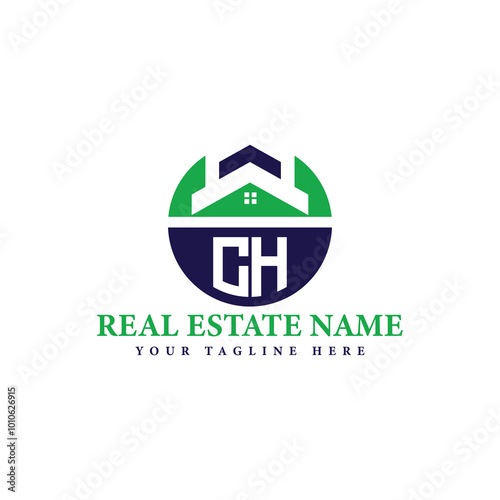 Real Estate Company Logo with House Icon