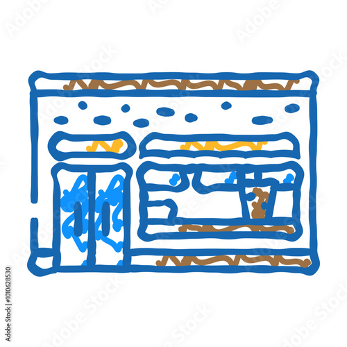tapas bar street cafe doodle icon sketch vector. tapas bar street cafe sign. isolated symbol illustration