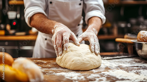 Baker Kneading Dough