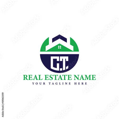 Real Estate Company Logo with House Icon