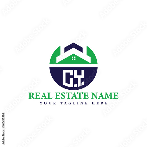 Real Estate Company Logo with House Icon