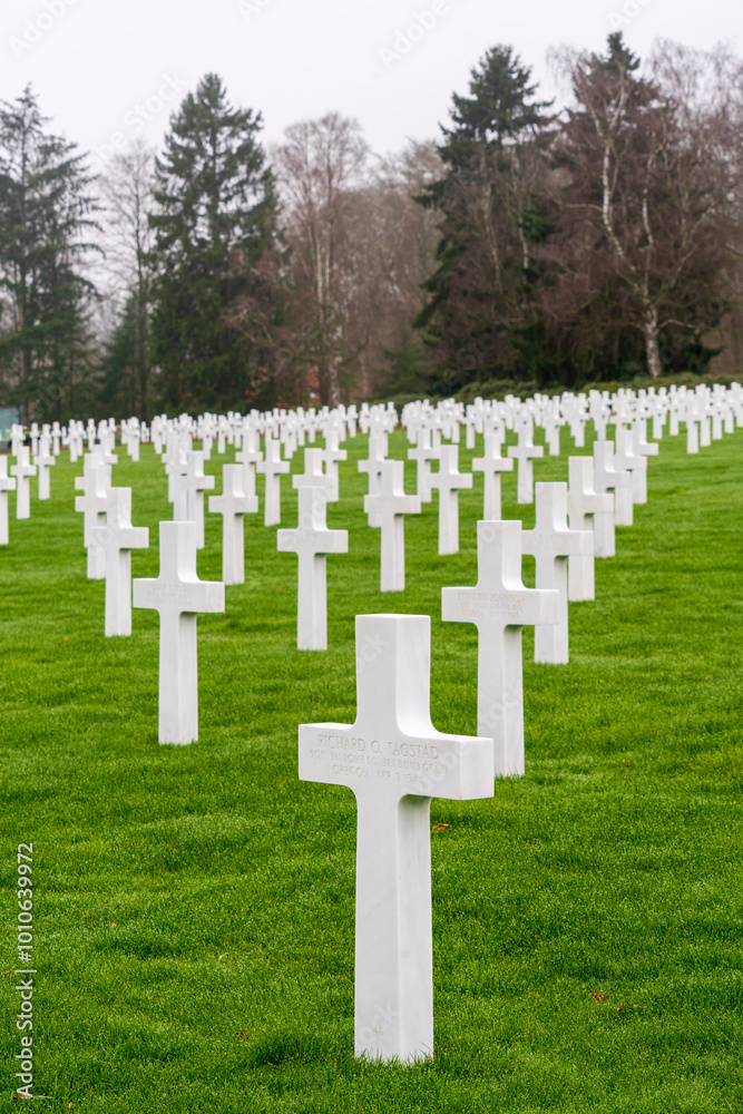 Luxembourg American Cemetery, Military cemetery in Luxembourg City, Luxembourg, Second World War American Military War Cemetery Luxembourg American Cemetery, Military cemetery in Luxembourg City, Luxembourg, Second World War American Military War Cemetery