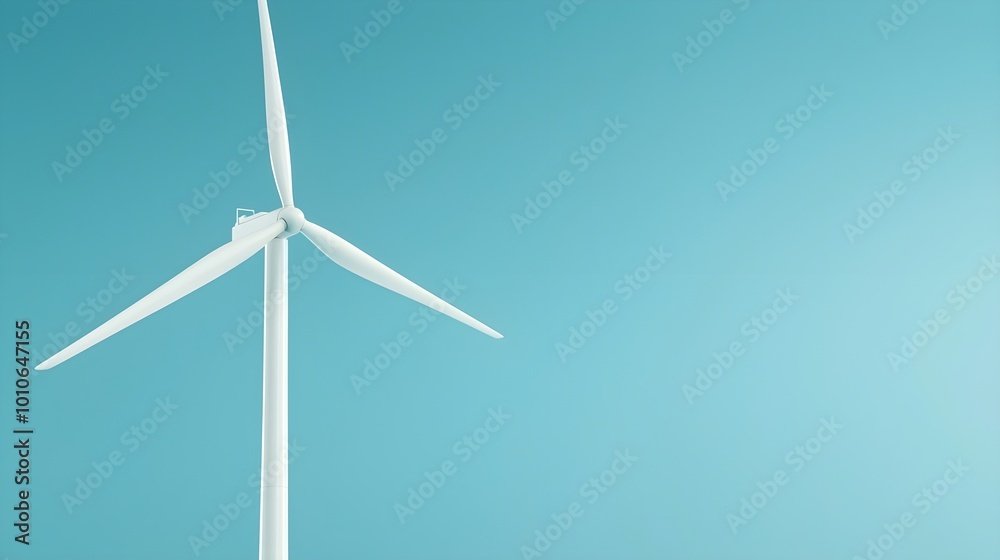Wind Turbine Against Blue Sky Wind Turbine Against Blue Sky